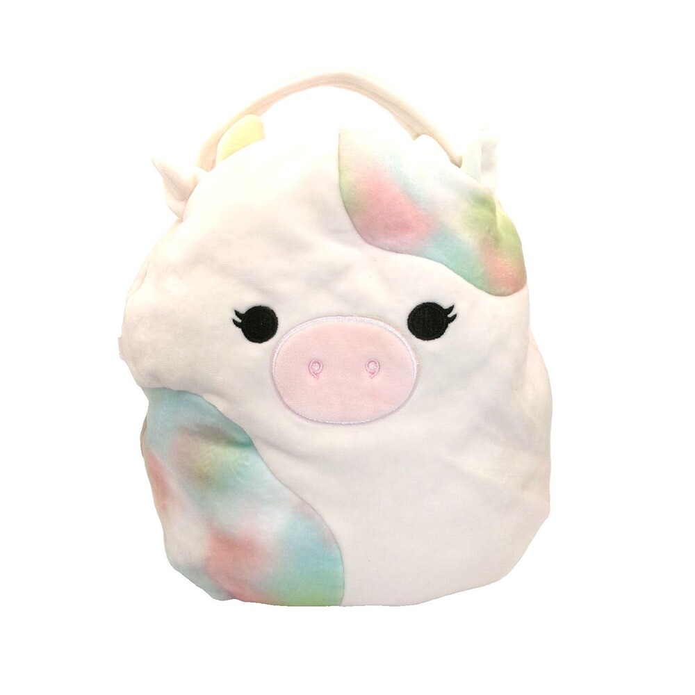 Squishmallows Candess The Cow Plush Easter Basket 12 inches Rainbow Colors 2023